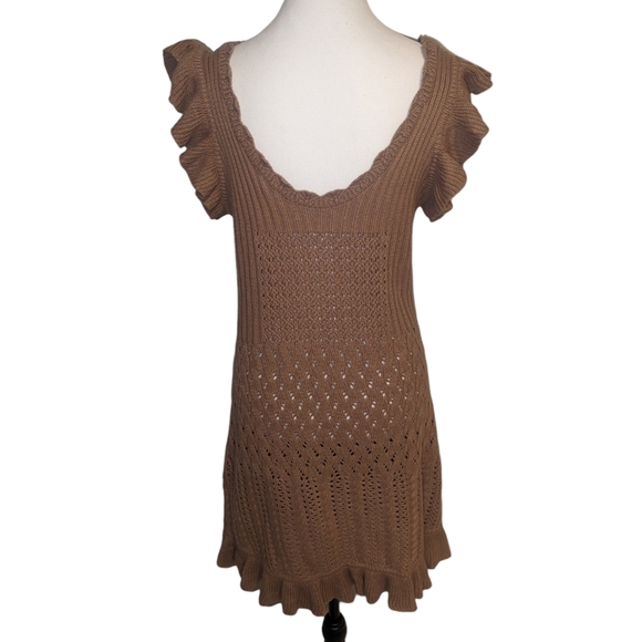 ASOS Miss Selfridge Crochet Mini Dress (Size: L 10/12) - Picture 4 of 13